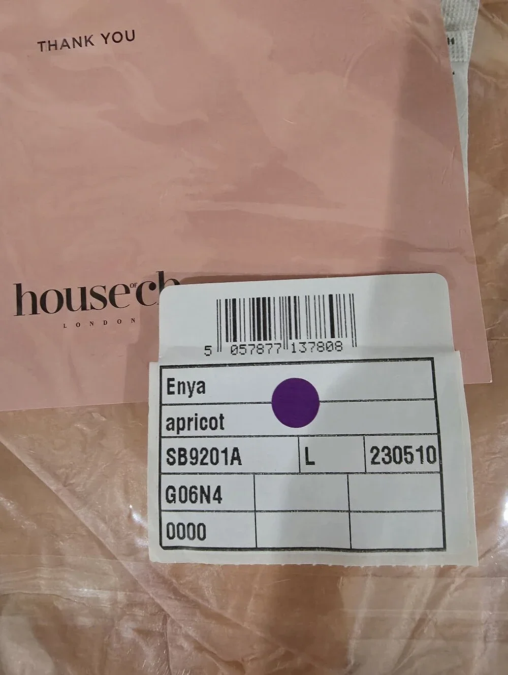 NWT House of CB Enya Apricot‎ Orange Corset Mini Dress L